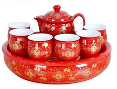整套茶具茶盘套装 陶瓷茶盘双层隔热杯大号杯茶具特价促销...