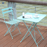 冷饮店创意铁艺桌椅奶茶店桌椅组合三件套 户外阳台休闲桌椅套件
