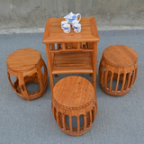 老榆木家具小茶几正方形实木仿古小茶桌椅组合中式原木小方桌客厅