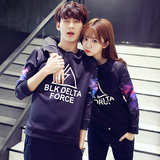 情侣装班服春装新款韩版字母印花长袖T恤青少年初中高中学生卫衣