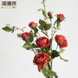 阑珊树-复古玫瑰仿真花 假花装饰玫瑰家饰摆件 客厅餐桌
