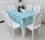 【天天特价】PVC防水桌布 餐桌布正/长方形田园格子台布 防水防油
