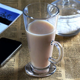 咖啡杯玻璃杯带把手杯子个性套装啤酒奶茶牛奶杯咖啡工具K1085