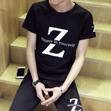 阿迪潮达斯简约短袖青年男士标准韩版圆领打底常规衣服夏季T恤