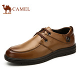 Camel骆驼男鞋 夏季潮流鞋子时尚英伦休闲皮鞋牛皮系带 男士皮鞋