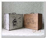 木盒带锁收纳盒子有盖 实木大箱子储物盒大号收纳箱 木头证件锁盒