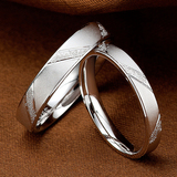 新款韩版镀白金对戒 流行戒指指环 求婚戒子首饰品男女生日礼物