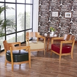 北欧咖啡厅桌椅 实木围椅 休闲西餐厅洽谈桌椅沙发椅茶几桌椅组合