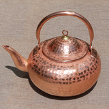 印象铜器纯手工铜壶大小纯铜茶壶 铜水壶铜烧水壶紫铜圆壶