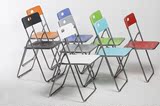 JYZY高端塑料培训椅子折叠椅钢折椅靠背椅会议展会学生宿舍必备