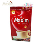 包邮 韩国进口麦馨MAXIM黑纯咖啡颗粒粉 红色原味500g 咖啡豆磨制