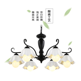 美式乡村吊灯 客厅灯现代简约韩式陶瓷灯罩北欧田园卧室灯包安装