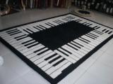 琴房钢琴地毯垫隔音垫 客厅地毯 黑白琴键可定制任何尺寸厚密柔软