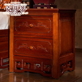 克莎蒂家具中式实木床头柜花梨木色红木色仿古卧室柜子LS001CG1B