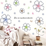 简约花朵贴花纸墙贴卧室温馨床头房间墙面装饰客厅沙发背景墙贴纸