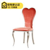 欧式古典高档不锈钢餐椅绒布餐厅餐椅酒店餐椅后现代餐椅包邮