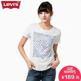 Levi's李维斯春夏季女士印花纯棉白色短袖T恤17369-0118