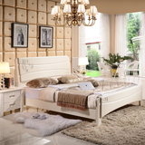 全实木床橡木双人床1米8现代简约儿童单床1米5中式婚床高箱储物床
