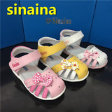 外贸正品sinaina斯乃纳中小儿童凉鞋真皮羊皮女童凉鞋婴儿鞋超软