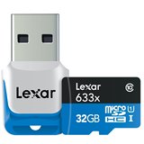雷克沙 Lexar microSD TF 32G 633X UHS-I C10 高清 4K 内存卡