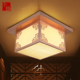 中式过道灯 现代走廊灯玄关灯阳台门厅灯卧室客厅 正方形吸顶灯