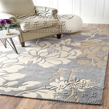 时尚欧式美式田园花朵地毯沙发茶几客厅地毯卧室床边手工地毯定制