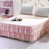 纯棉床罩床裙式四件套韩式儿童全棉kt猫卡通被套1.8/1.5m床上用品