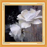 精准印花3D十字绣欧式挂画餐厅客厅卧室画系列油画白玫瑰最新款
