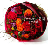 北京鲜花速递花艺园花束红玫瑰康乃馨洋牡丹情人节鲜花生日鲜花