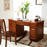 【五包到家】实木书桌 100%香樟木电脑桌 1.4米写字桌 办公家具