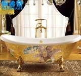 1.8m玻璃马赛克欧式移动复古亚克力贵妃浴缸欧式落地独立式浴缸