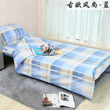 室单人床1.5米纯棉被套学生宿舍纯棉床笠三件套床上用品0.9m寝