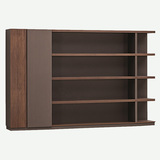 那古木质资料柜板式文件柜简易落地书架开放式办公室书柜高柜