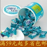 韩国乐天薄荷糖 111g 三层润喉糖(无糖桶装) 经典奶油味