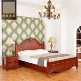 纯实木双人床1.5米进口红椿木美式床铺现代乡村卧室家具新品特价