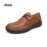 Jeep吉普男鞋舒适轻质休闲鞋牛皮系带低帮皮鞋JS272