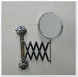 卫浴创意金属双面化妆镜放大 吸盘可伸缩浴室可爱化妆镜