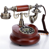 包邮欧式电话机仿古电话机复古实木电话家用电话固定座机插卡电话