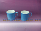 天青釉小茶杯一套四个，建国柴窑，景德镇瓷器，厂货