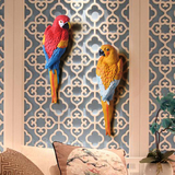 创意立体鹦鹉墙饰壁挂壁饰挂件欧式家居饰品客厅玄关墙上装饰品