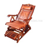 缅甸花梨木摇椅实木红木中式摇椅老人椅 大果紫檀阳台休闲椅躺椅