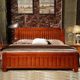 全实木床橡木床板式简约现代实木床双人床婚床现代中式1.8米1.5