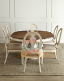 美式欧式实木圆型餐桌椅实木带花边可伸缩新古典原木餐厅餐桌椅