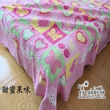 韩式新款纯棉印花水洗绗缝床盖床单床垫夏凉被空调被单人特价包邮