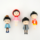 冰箱贴磁贴创意日本樱桃小丸子立体卡通小人儿冰箱装饰磁铁装饰品