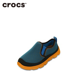 正品Crocs卡洛驰男童鞋 运动迪特校园便鞋夏网面透气休闲鞋 黑 蓝