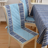 新款地中海高雅艺术图案浅蓝色爱琴海板凳垫 连体椅垫 尺寸可定做