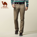 camel骆驼 春季直筒水洗男士休闲裤 修身型长裤
