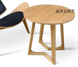 美式角几实木边桌客厅沙发边几小茶几圆形创意电话几北欧个性家具
