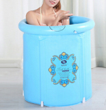 长保温充气浴桶泡澡桶成人折叠浴缸加厚塑料洗澡桶两用婴儿泳池